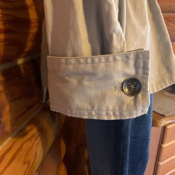 New York & Company Khaki Belted Trench Jacket Medium - Picture 6 of 8